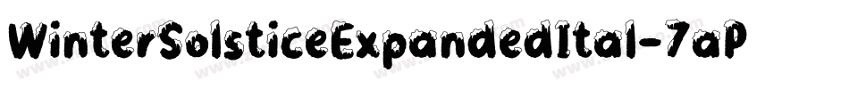 WinterSolsticeExpandedItal-7aPR字体转换