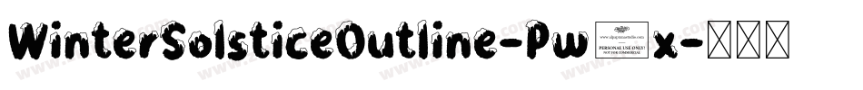 WinterSolsticeOutline-Pw3x字体转换