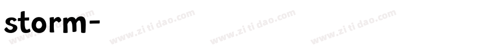 storm字体转换