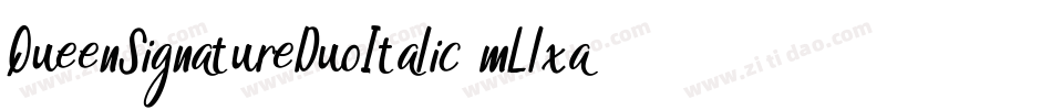 QueenSignatureDuoItalic-mLlxa字体转换