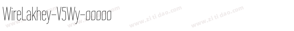 WireLakhey-V5Wy字体转换