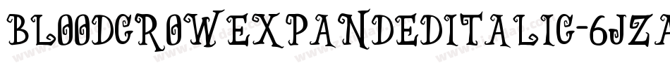 BloodCrowExpandedItalic-6JZA字体转换