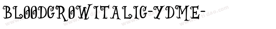 BloodCrowItalic-yDme字体转换