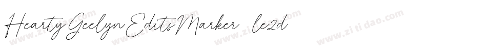 HeartyGeelynEditsMarker-le2d字体转换