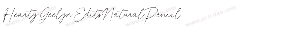 HeartyGeelynEditsNaturalPencil-n5wg字体转换