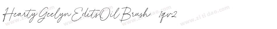 HeartyGeelynEditsOilBrush-1qv2字体转换