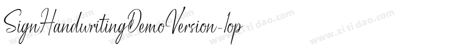 SignHandwritingDemoVersion-1opv字体转换