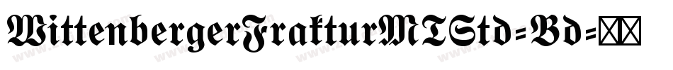 WittenbergerFrakturMTStd-Bd字体转换