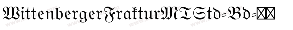 WittenbergerFrakturMTStd-Bd字体转换