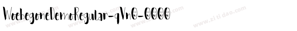 WoebegoneDemoRegular-qVn5字体转换