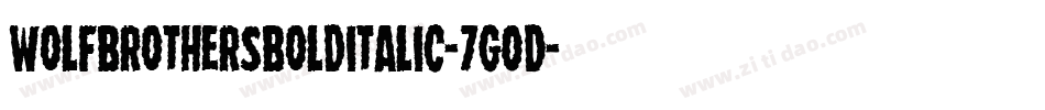 WolfBrothersBoldItalic-7gOD字体转换