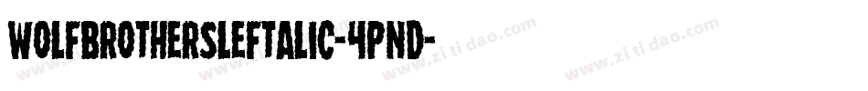 WolfBrothersLeftalic-4PnD字体转换