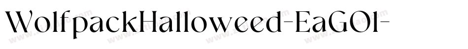 WolfpackHalloweed-EaGOl字体转换