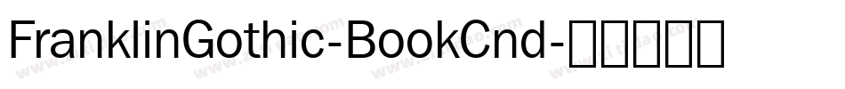 FranklinGothic-BookCnd字体转换