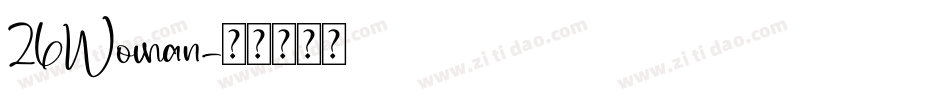 26Woman字体转换