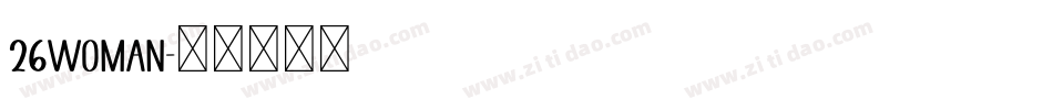 26Woman字体转换