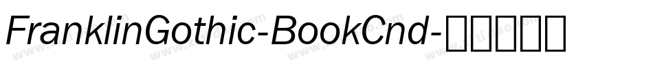 FranklinGothic-BookCnd字体转换