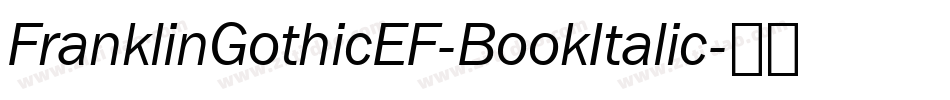 FranklinGothicEF-BookItalic字体转换