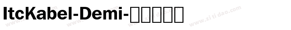 ItcKabel-Demi字体转换