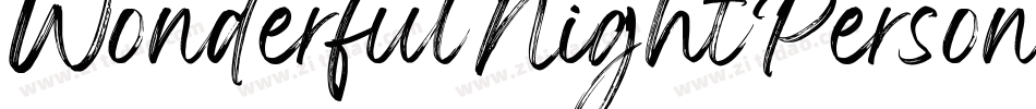 WonderfulNightPersonalUseRegular-lanV字体转换