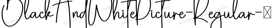 BlackAndWhitePicture-Regular字体转换