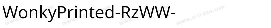 WonkyPrinted-RzWW字体转换