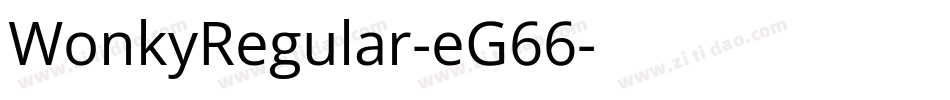 WonkyRegular-eG66字体转换