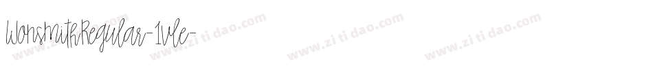 WonsmithRegular-1vle字体转换