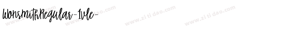 WonsmithRegular-1vle字体转换