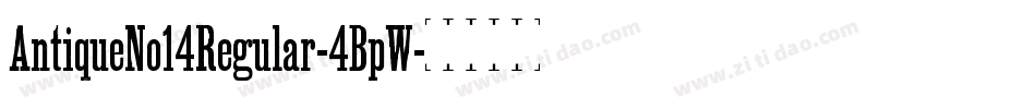 AntiqueNo14Regular-4BpW字体转换