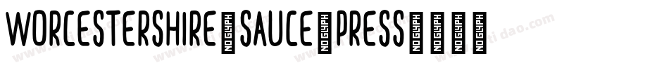 Worcestershire-Sauce-Press字体转换