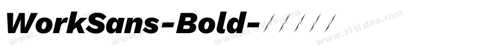 WorkSans-Bold字体转换