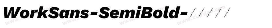 WorkSans-SemiBold字体转换