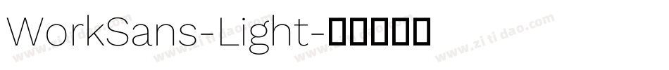 WorkSans-Light字体转换