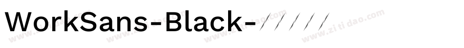 WorkSans-Black字体转换
