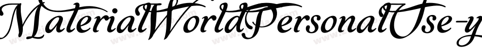 MaterialWorldPersonalUse-ywj1d字体转换