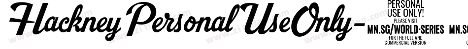 HackneyPersonalUseOnly字体转换