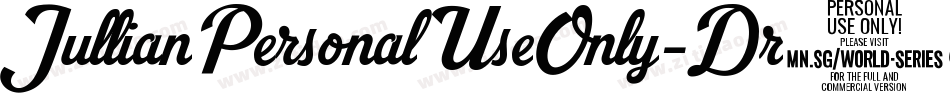 JullianPersonalUseOnly-Dr0d字体转换
