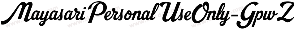 MayasariPersonalUseOnly-GpwZ字体转换
