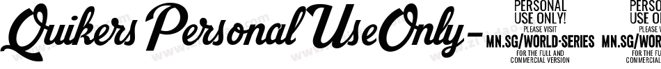 QuikersPersonalUseOnly字体转换