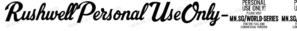 RushwellPersonalUseOnly字体转换