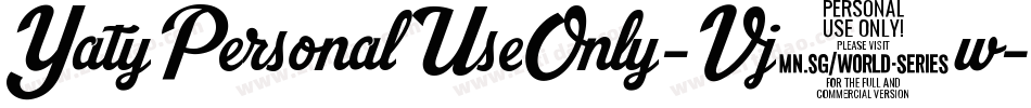 YatyPersonalUseOnly-Vj7w字体转换