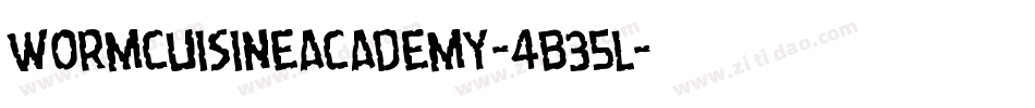 WormCuisineAcademy-4B35l字体转换
