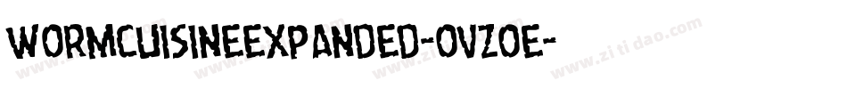 WormCuisineExpanded-OVZoe字体转换