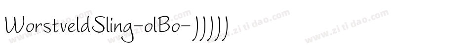 WorstveldSling-olBo字体转换