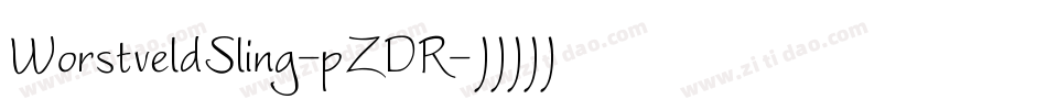 WorstveldSling-pZDR字体转换 WorstveldSling-pZDR字体转换