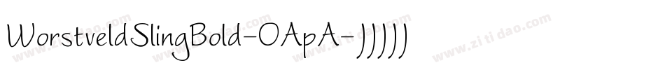 WorstveldSlingBold-OApA字体转换