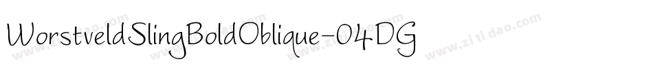 WorstveldSlingBoldOblique-04DG字体转换
