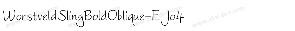WorstveldSlingBoldOblique-EJo4字体转换