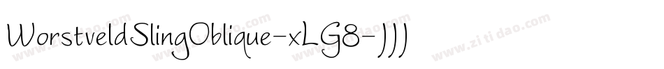 WorstveldSlingOblique-xLG8字体转换